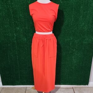 Elegant Orange Women's Skirt